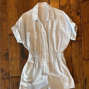 Shop Talulah Light Denim Blue Short-Sleeve Romper